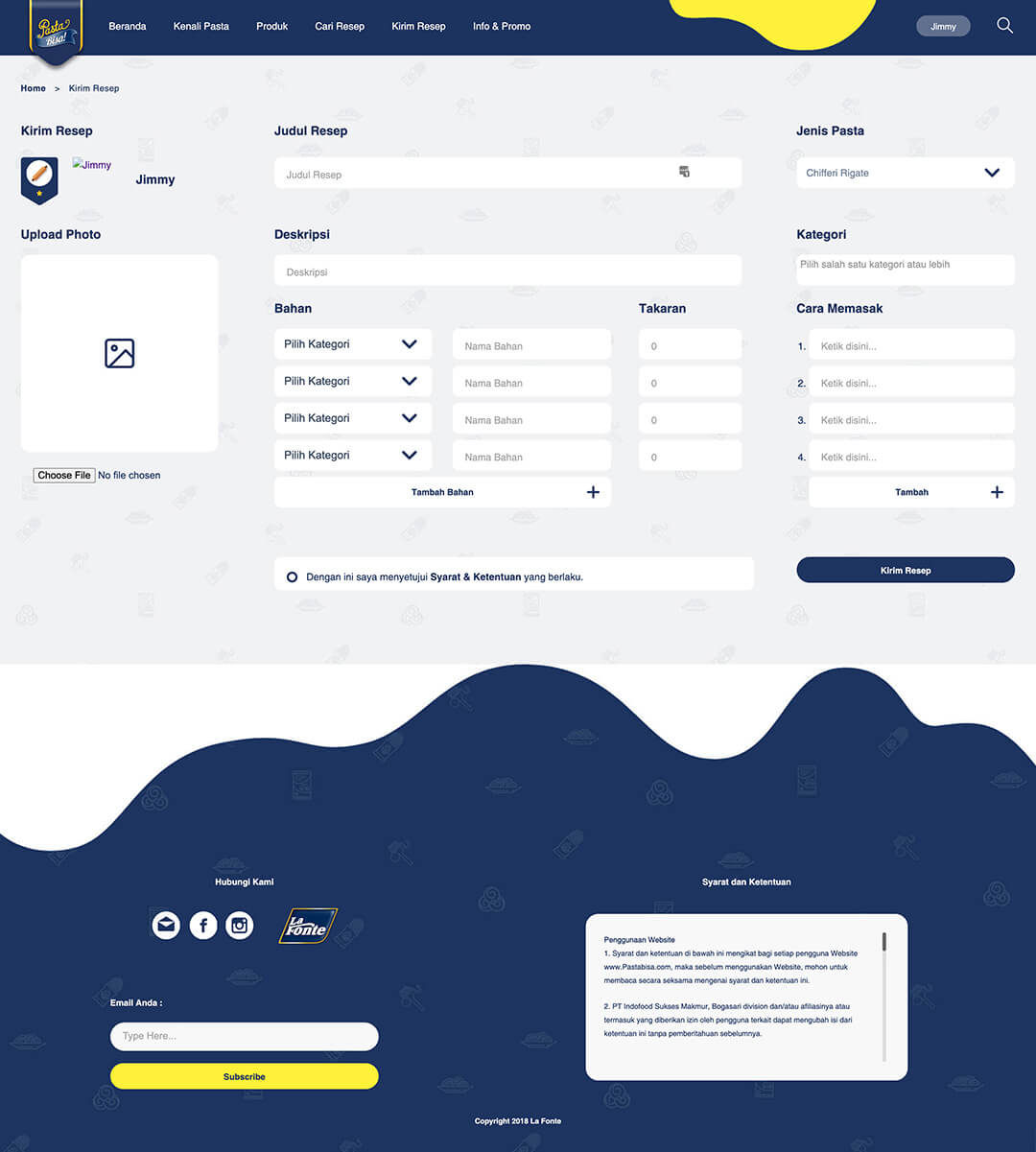 pastabisa recipe send