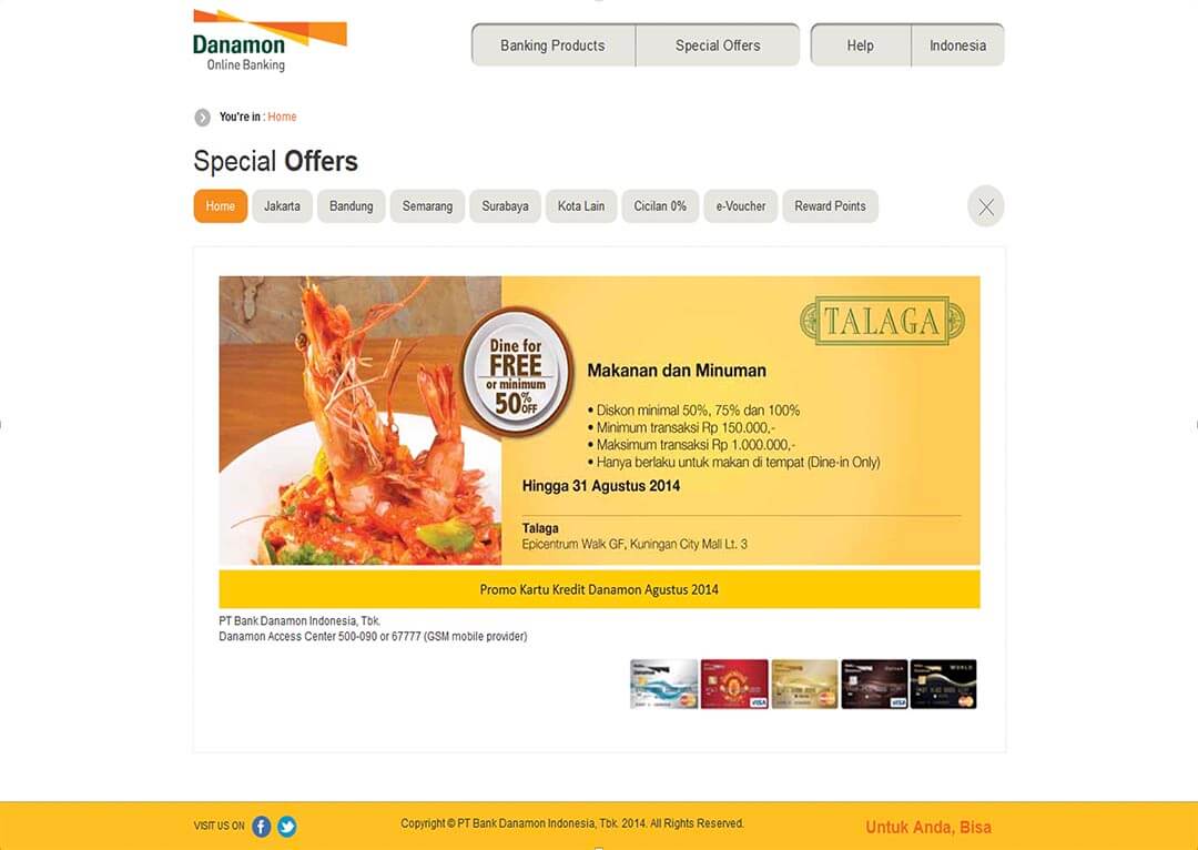 danamononline banking promo