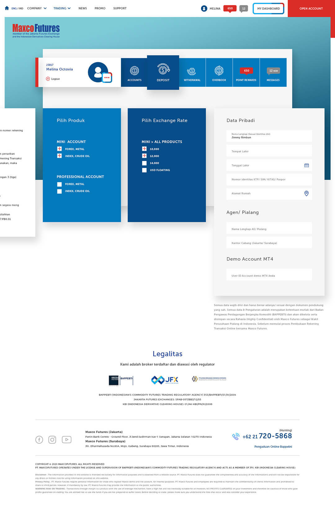 maxcofutures new account