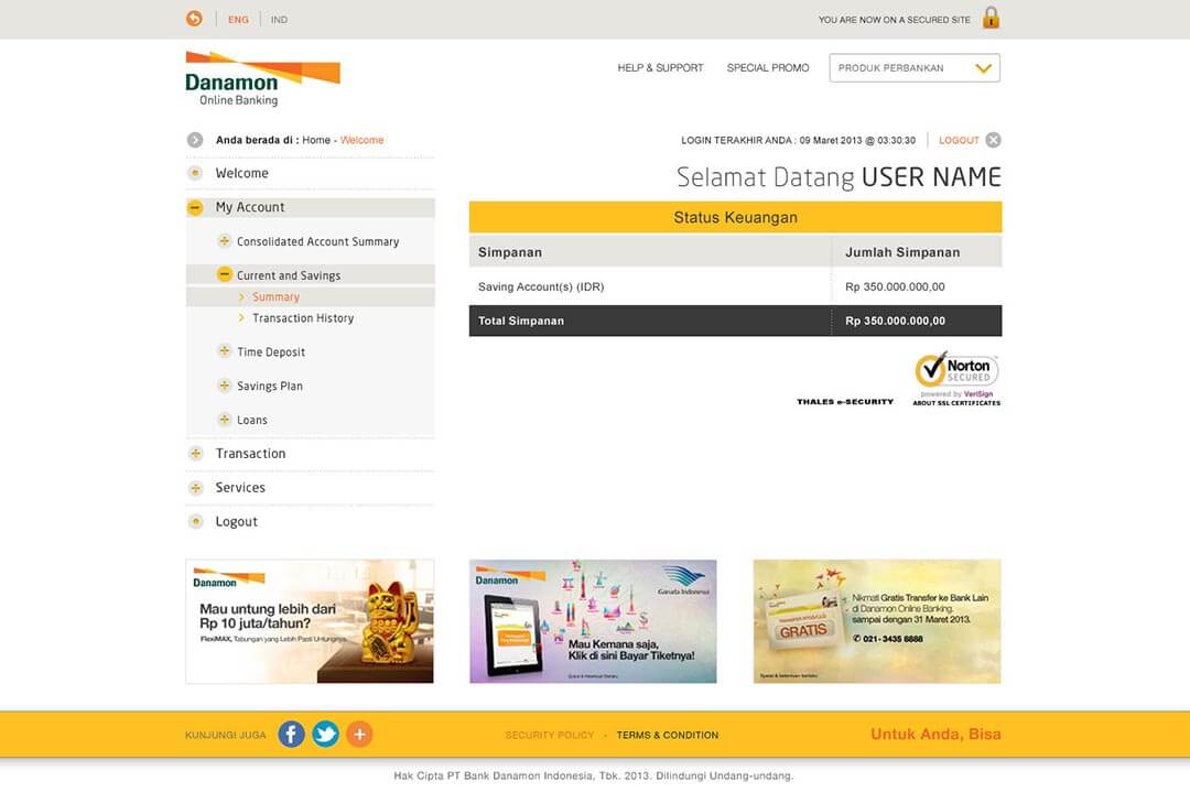 danamononline login