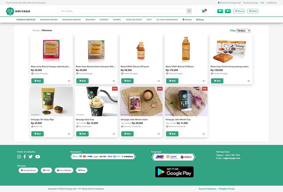 omiyago category minuman
