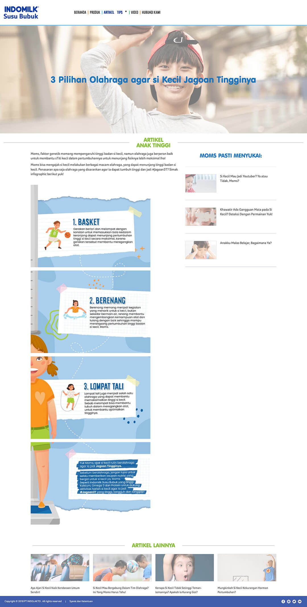 tinggitangguhtanggap pilihan olahraga agar si kecil jagoan tingginya