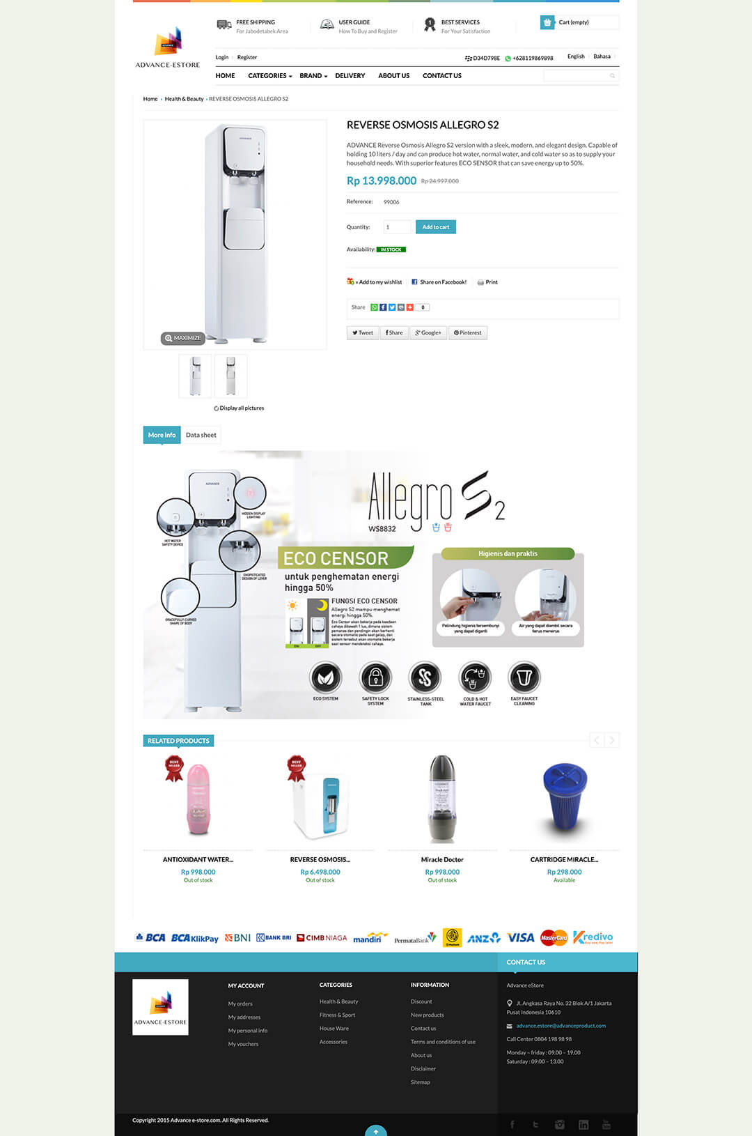 advanced estore health beauty 464 reverse osmosis allegro s2