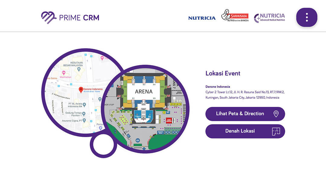 danone crm lokasi lengkap