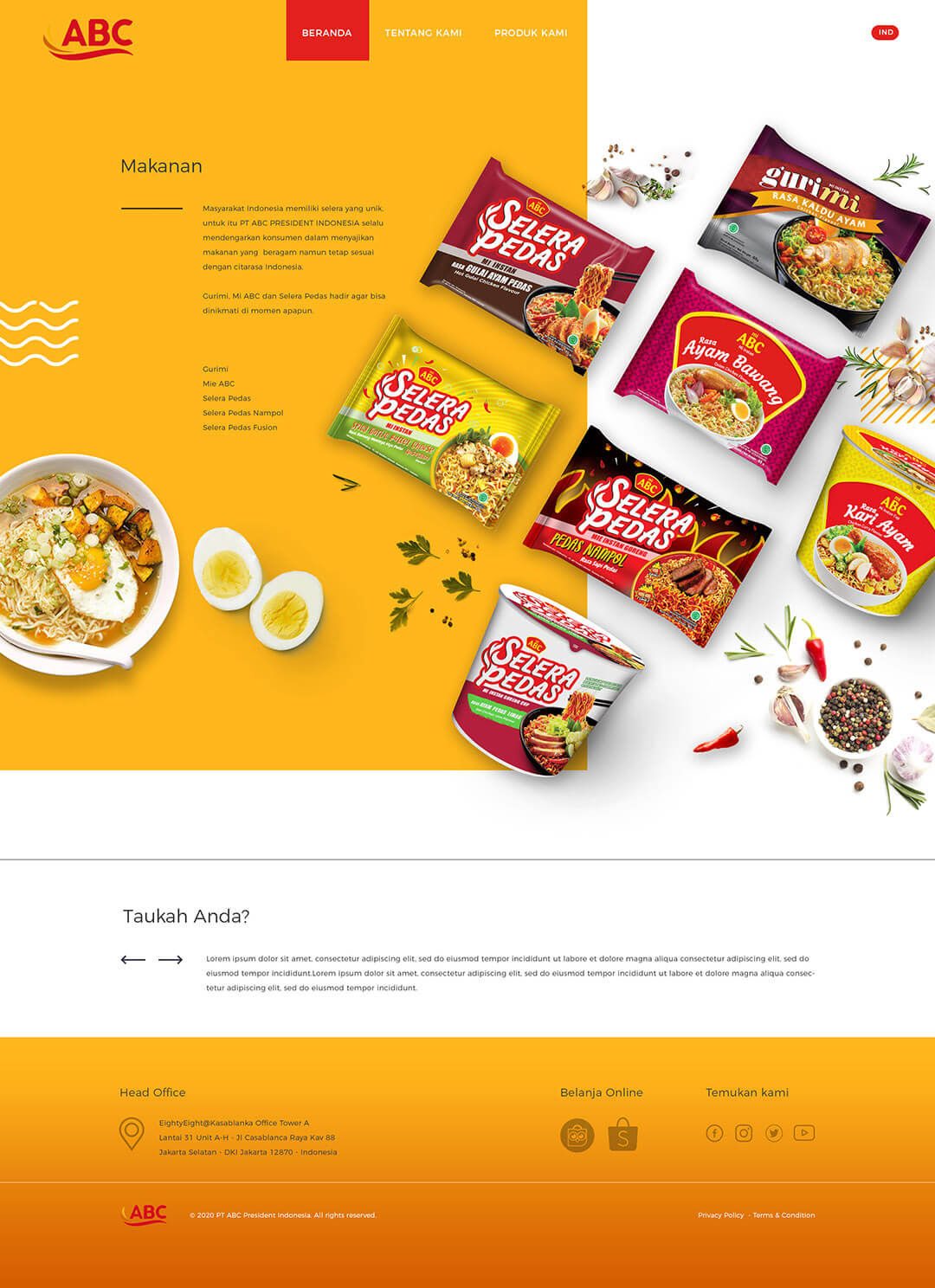 abc president product food