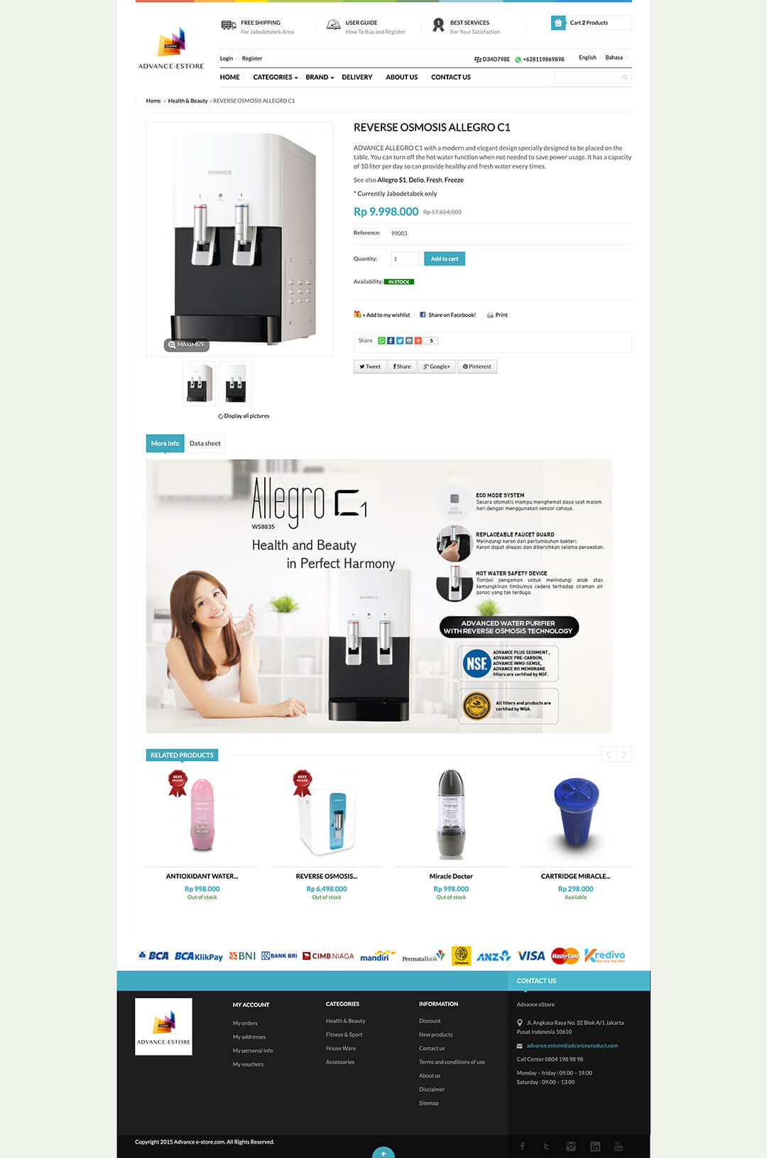 advanced estore health beauty 420 reverse osmosis allegro c1