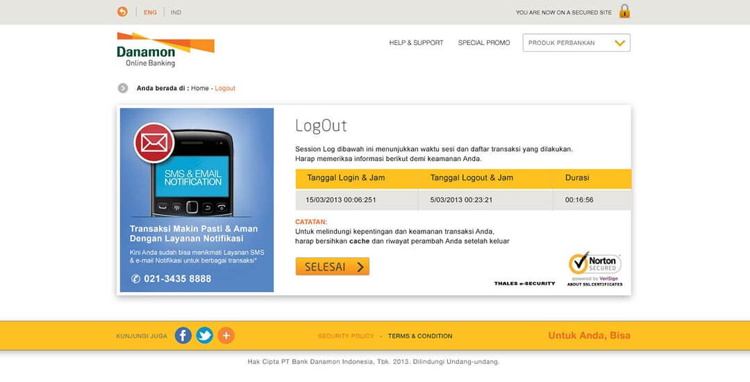 danamononline logout