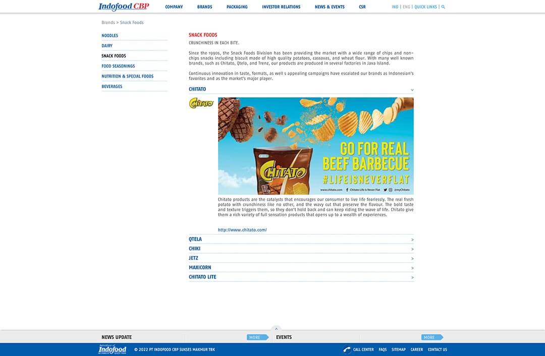 indofoodcbp brand snack foods