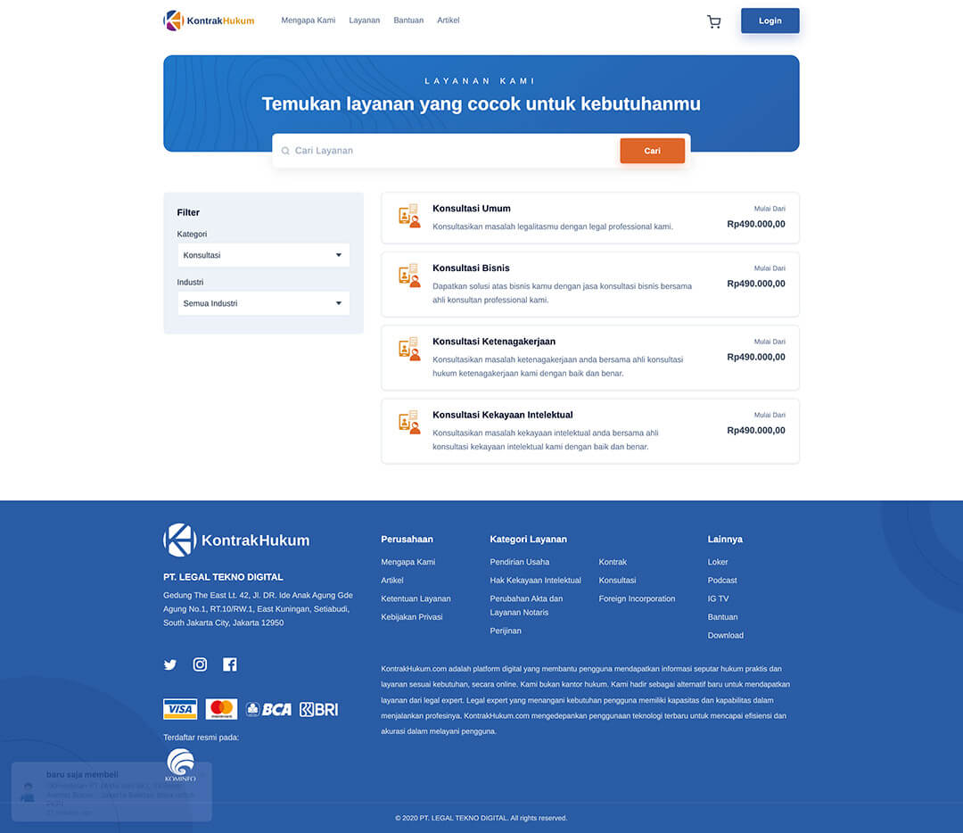 kontrakhukum services