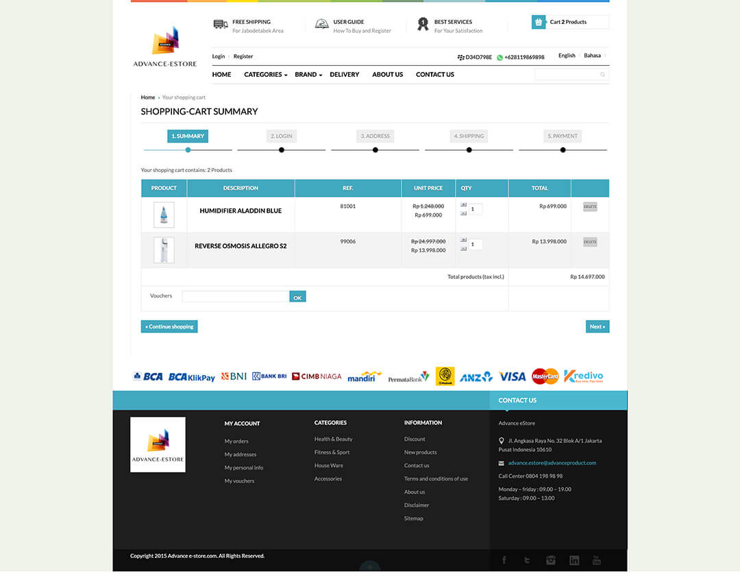 advanced estore order