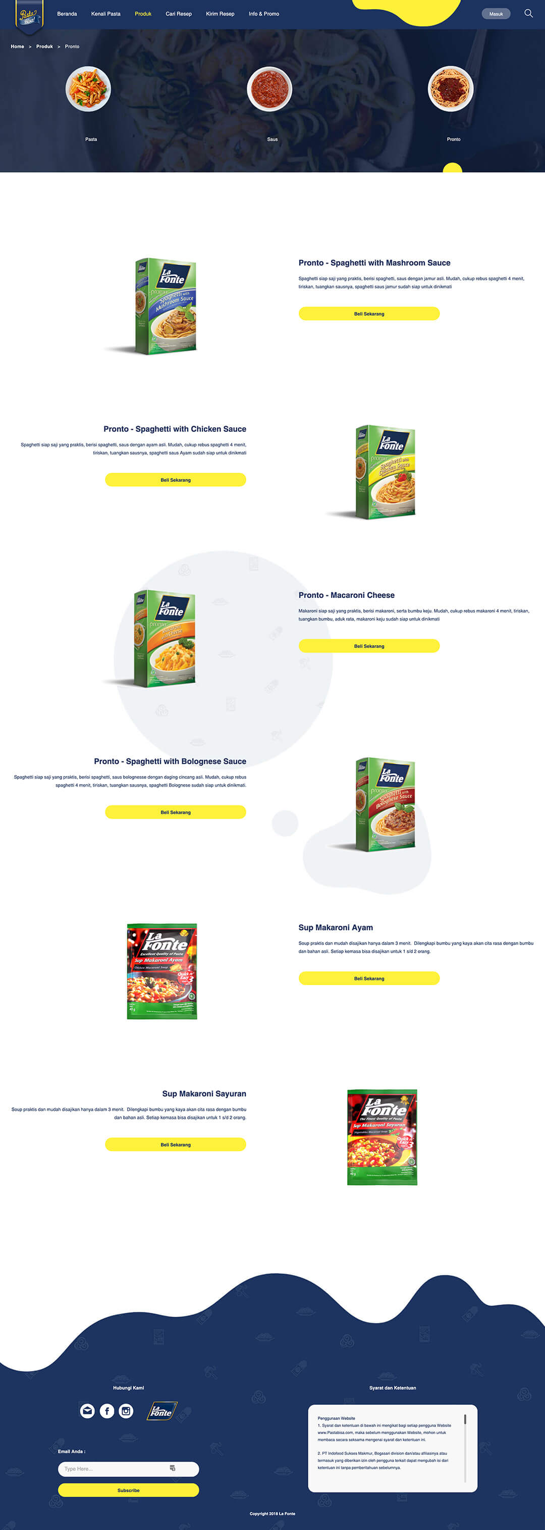 pastabisa product pronto