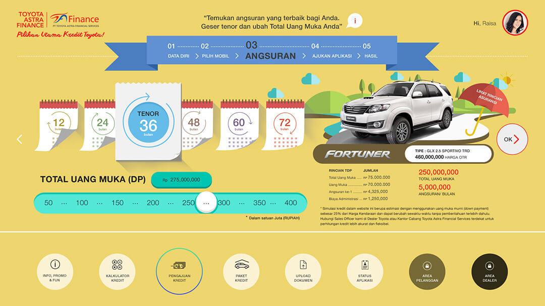toyota astra finance pengajuan angsuran