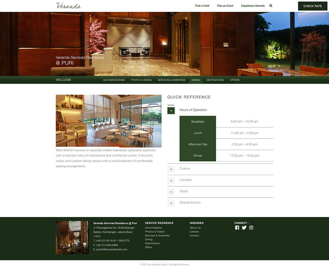 verandahotels puri dining