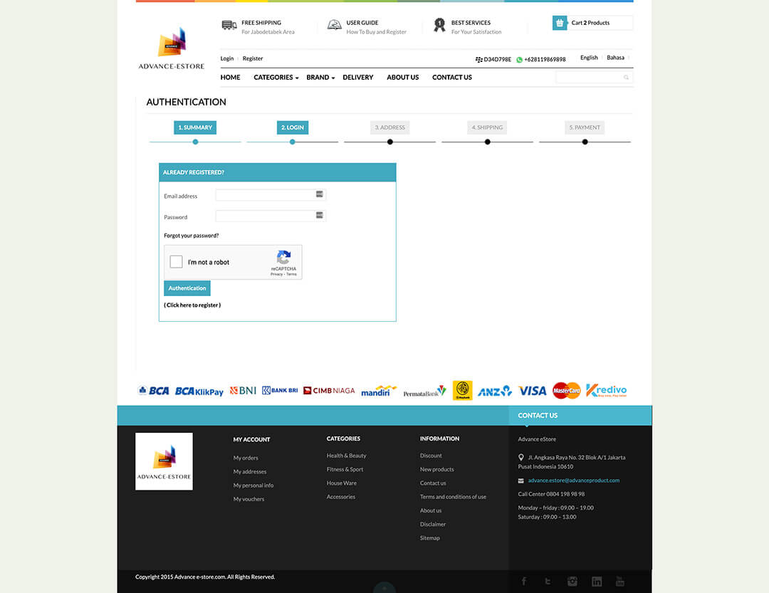 advanced estore login
