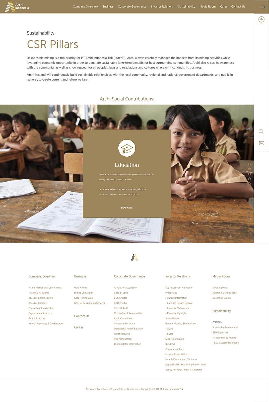 archiindonesia csr pillars