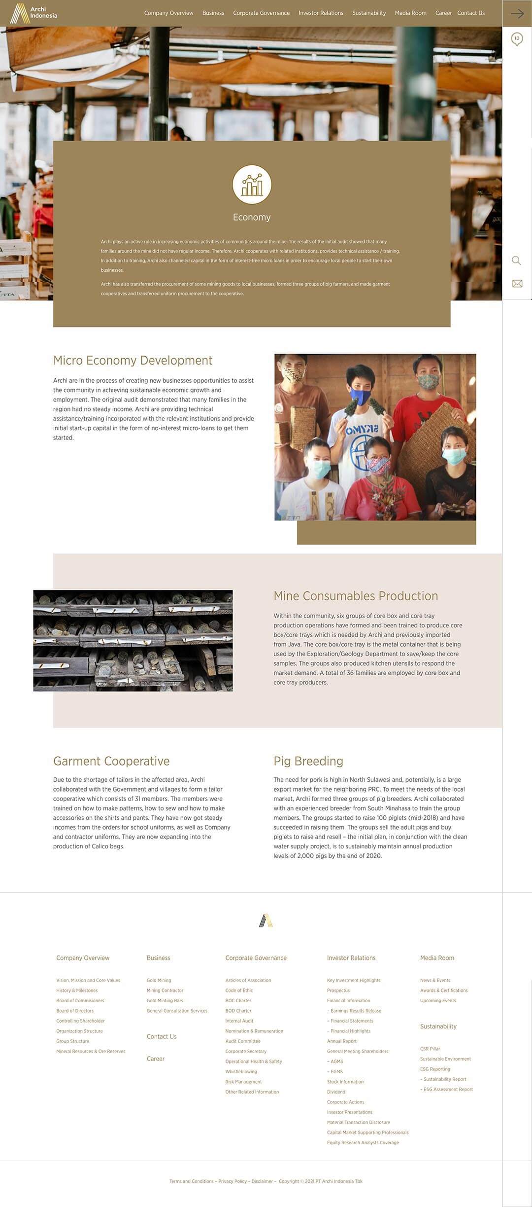 archiindonesia csr pillars economy