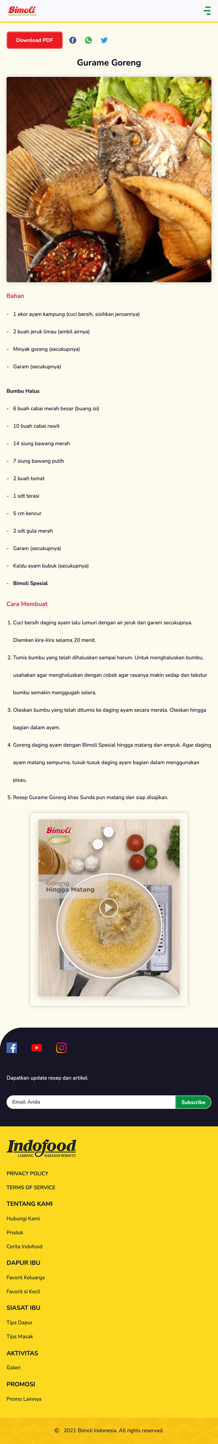 bimoli dapur ibu gurame goreng