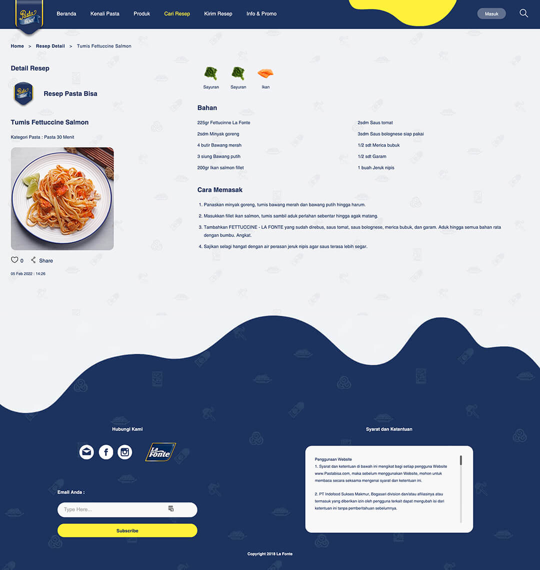 pastabisa recipe tumis fettuccine salmon