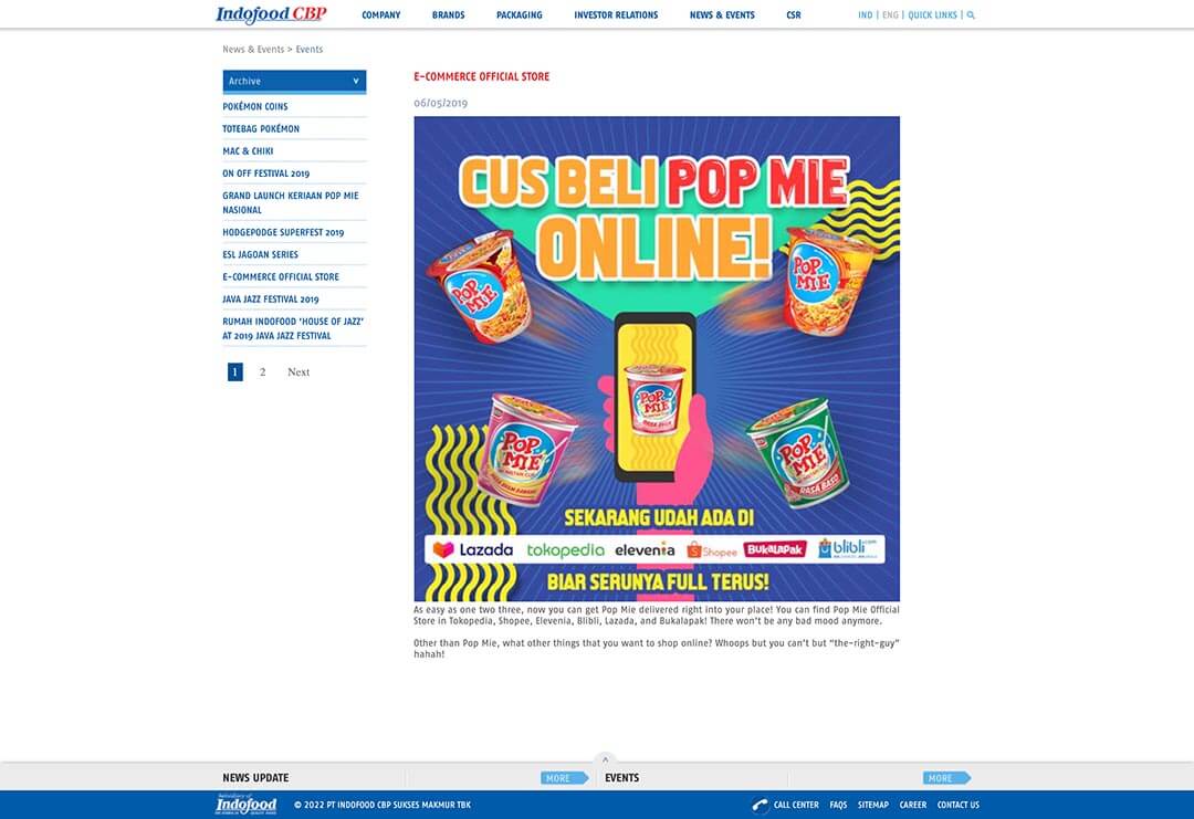 indofoodcbp event e commerce official store