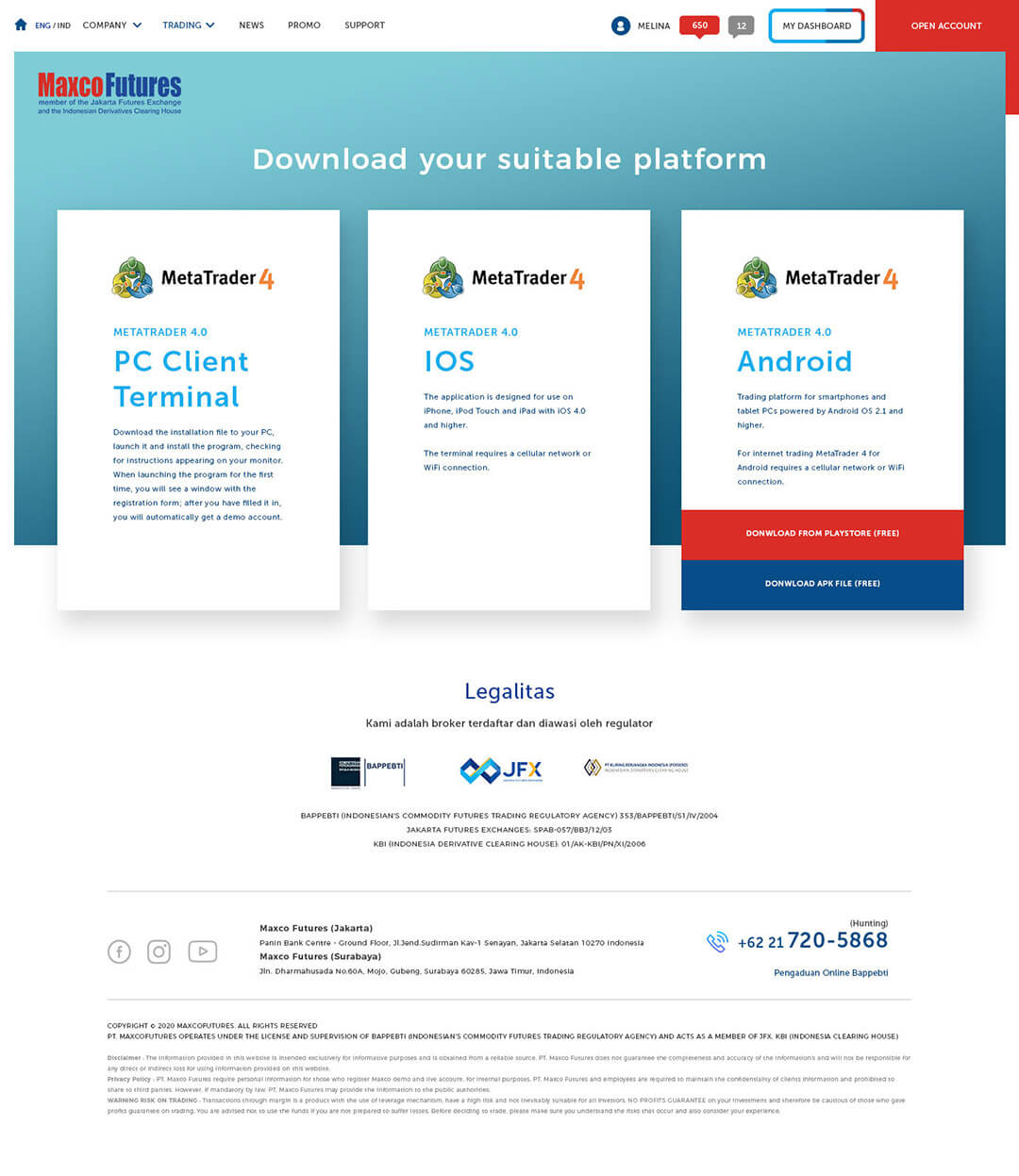 maxcofutures trading download